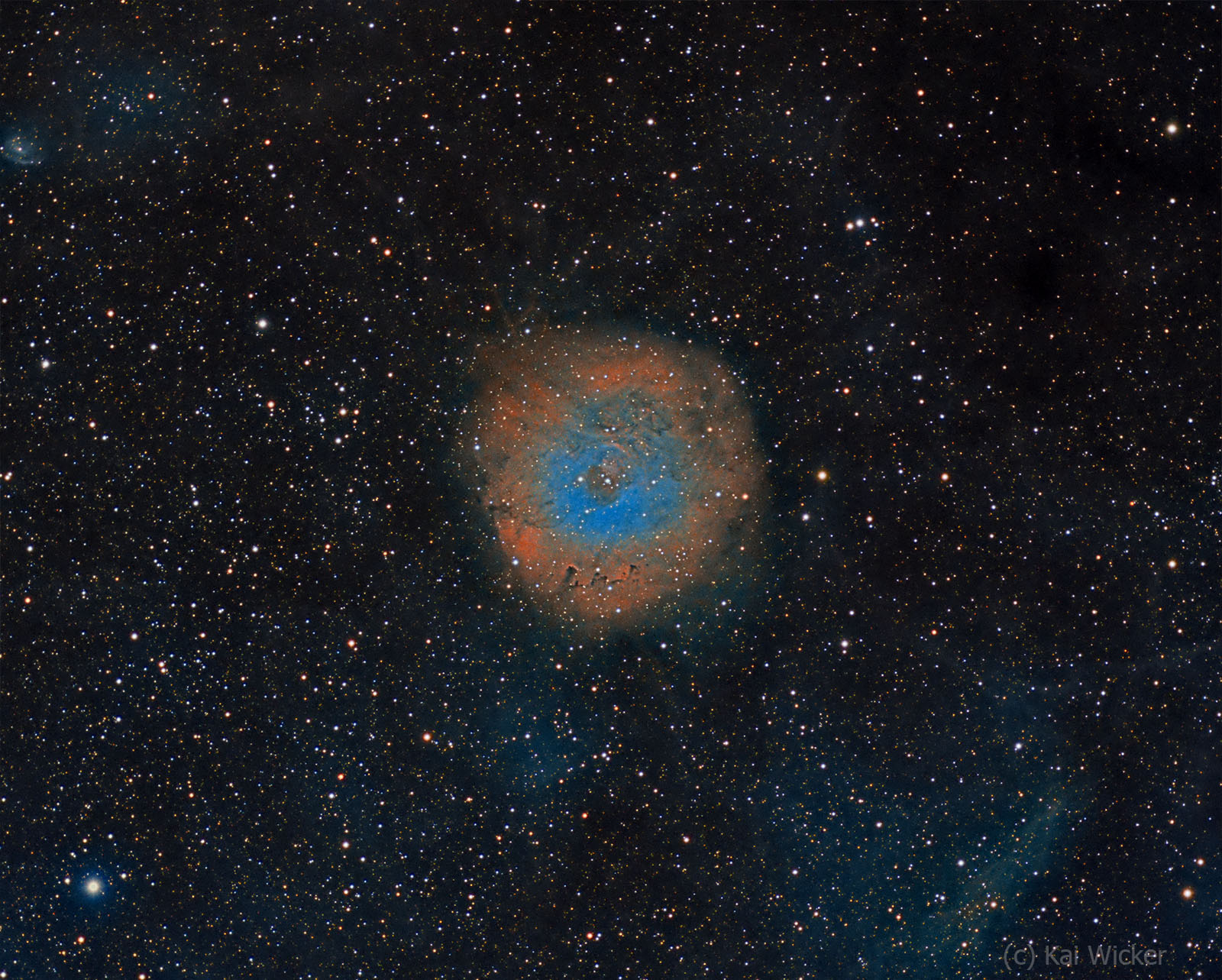 little rosetta nebula in hubble palette